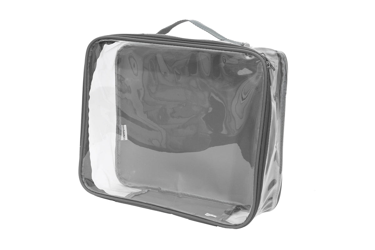 Medium Packing Cube for Travel - Clear Suitcase Organizer Pouch with Handle  - Transparent, See-Through Divider Bag for Luggage – EzPacking