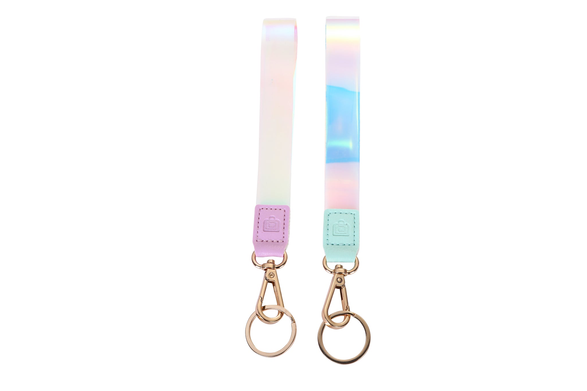 Aesthetic wristlet lanyards for women (lilac and mint)