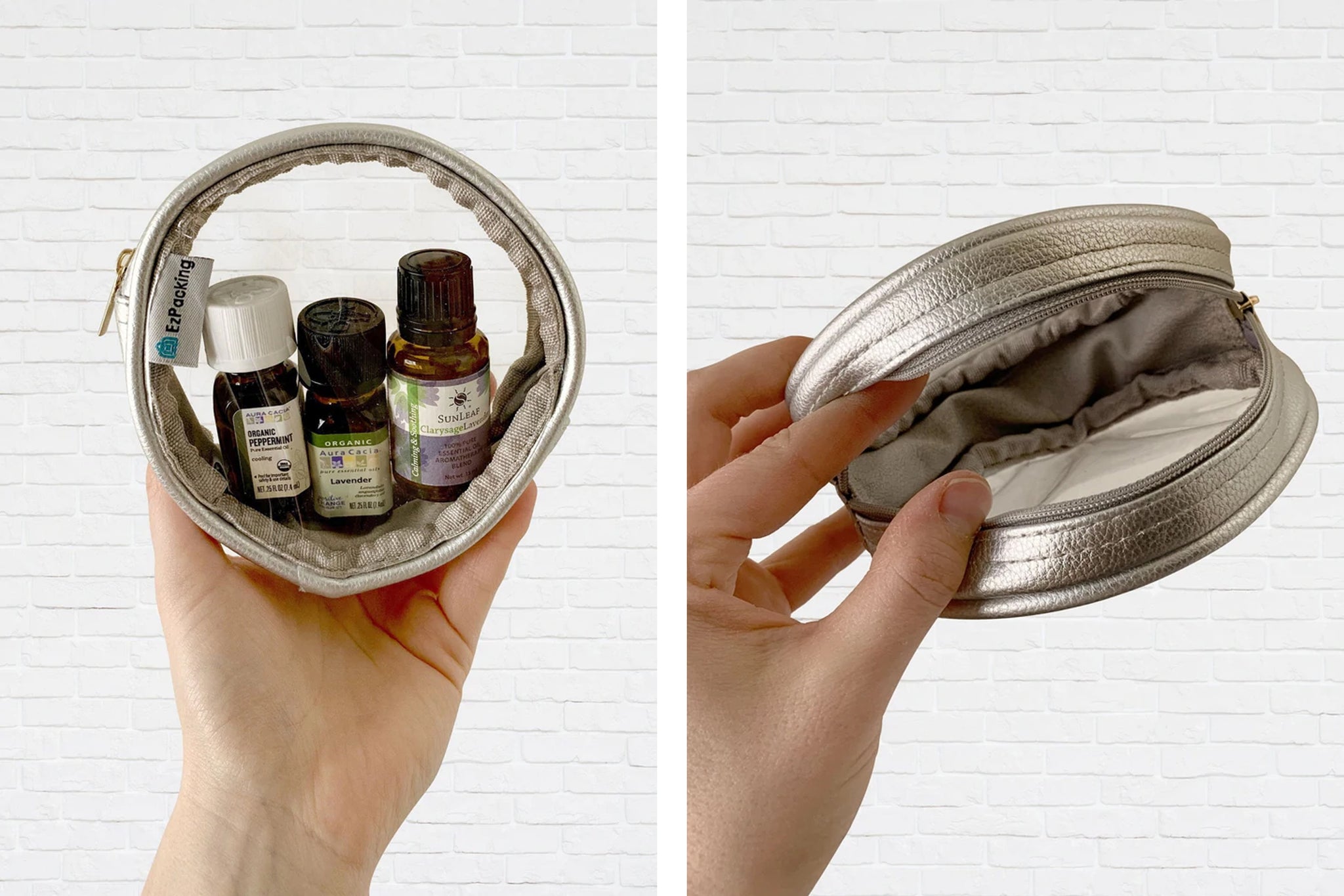 Circle makeup bag outlet