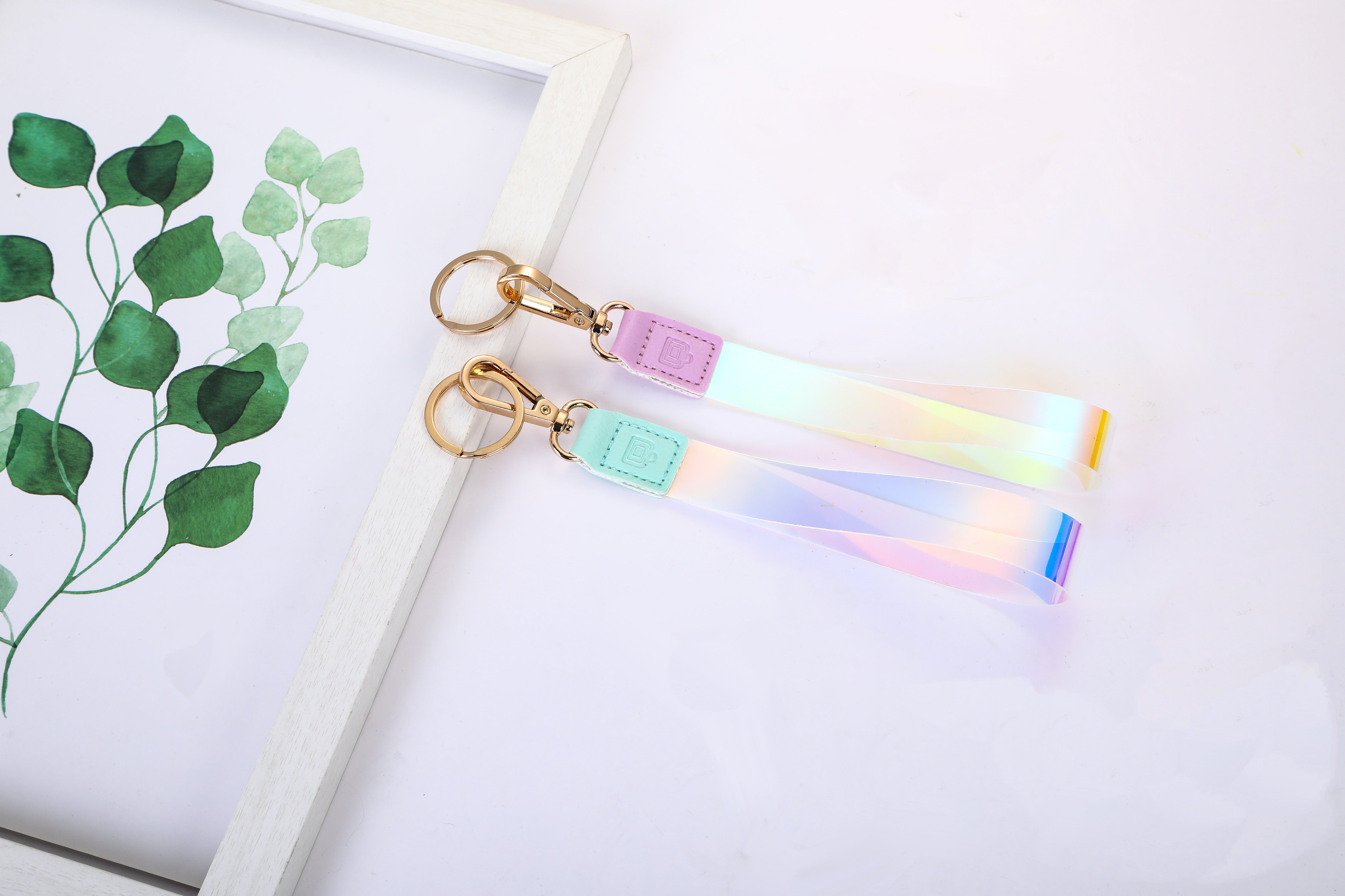 Wrist Lanyard for Keys Cute Holographic Wristlet Keychain Hand