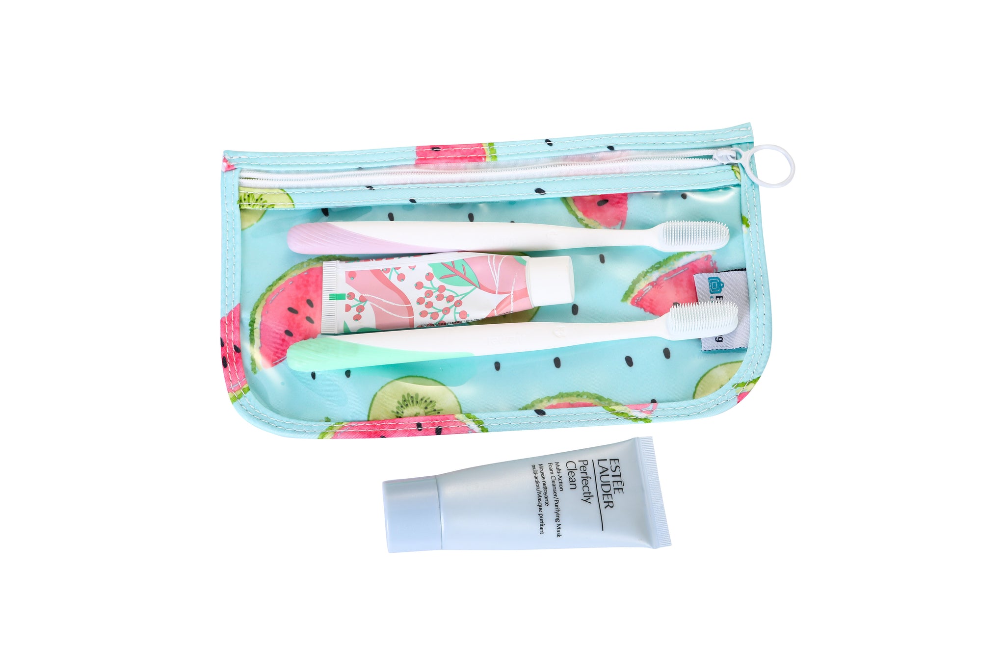 Clear Zipper Pouches (2PC Set) - Cute Transparent Front Zip