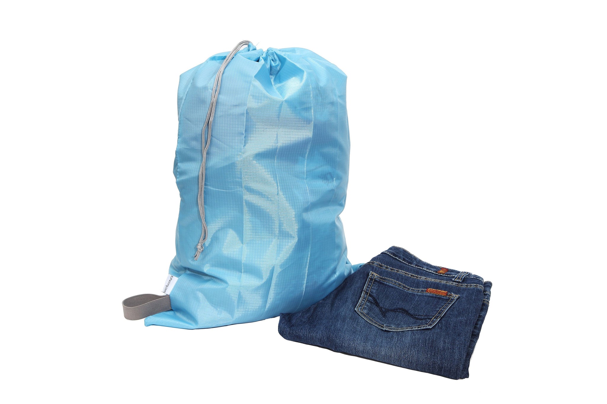 Travel Laundry Bag for Dirty Clothes - Small, Packable and Washable Hamper  Pouch for Suitcase - With Drawstring and Foldable into Compact Size (Blue)  – EzPacking