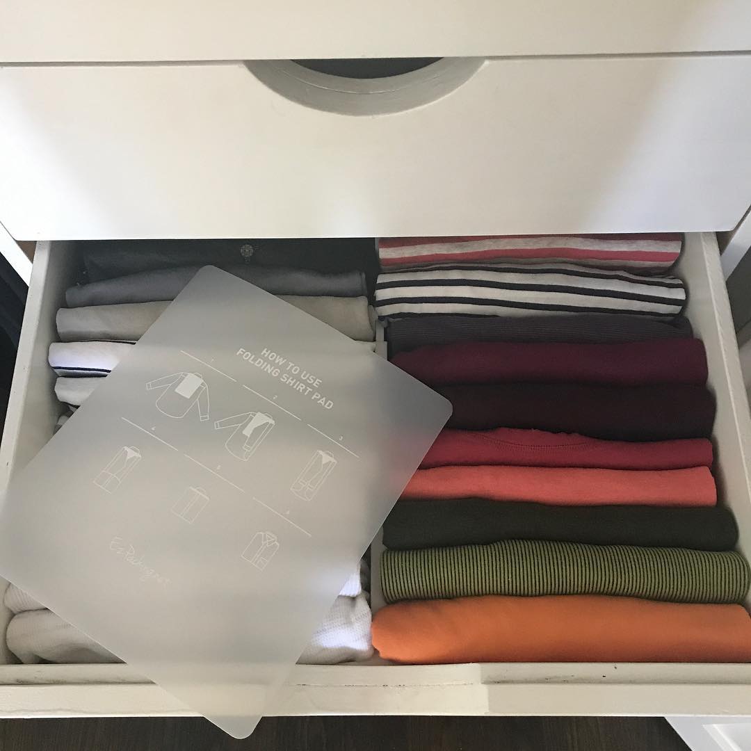 Travel Shirt Folding Board (3PC Set) - Laundry Folder for Perfectly Folded Tees, Kid's Clothes, Sweaters and More - Great for Home and Retail EzPacking Clearview Travel Shirt Folding Board (3PC Set) - Laundry Folder for Perfectly Folded Tees, Kid's Clothes, Sweaters and More - Great for Home and Retail EzPacking Clearview