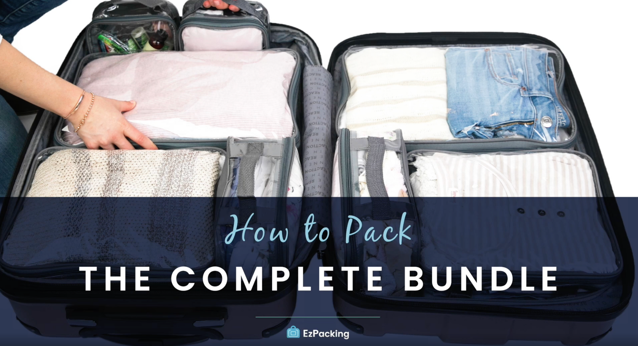 Clear Packing Cubes and Travel Accessories 14PC Set