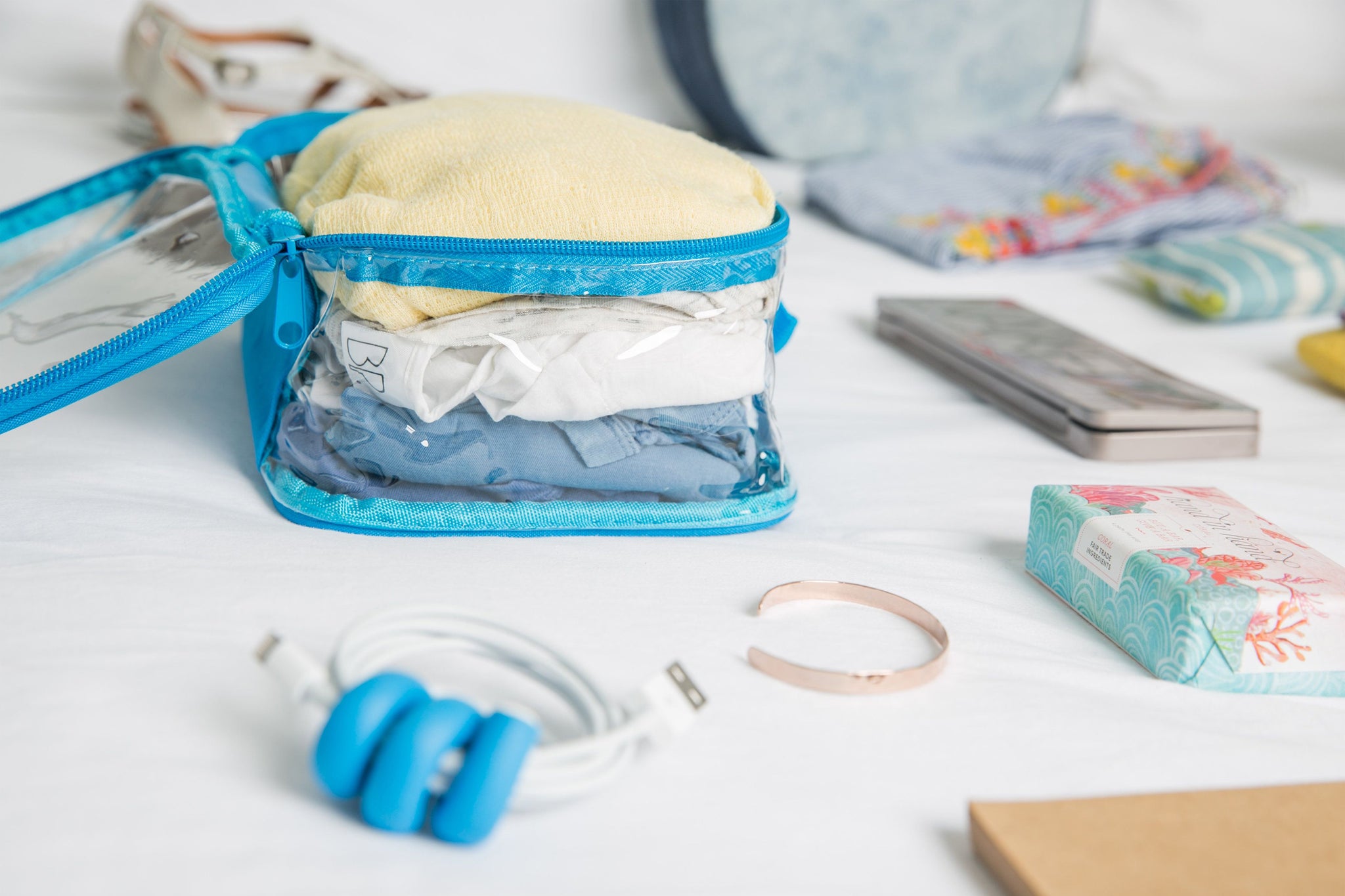 Small Packing Cube for Travel - Clear Suitcase Organizer Pouch with ...