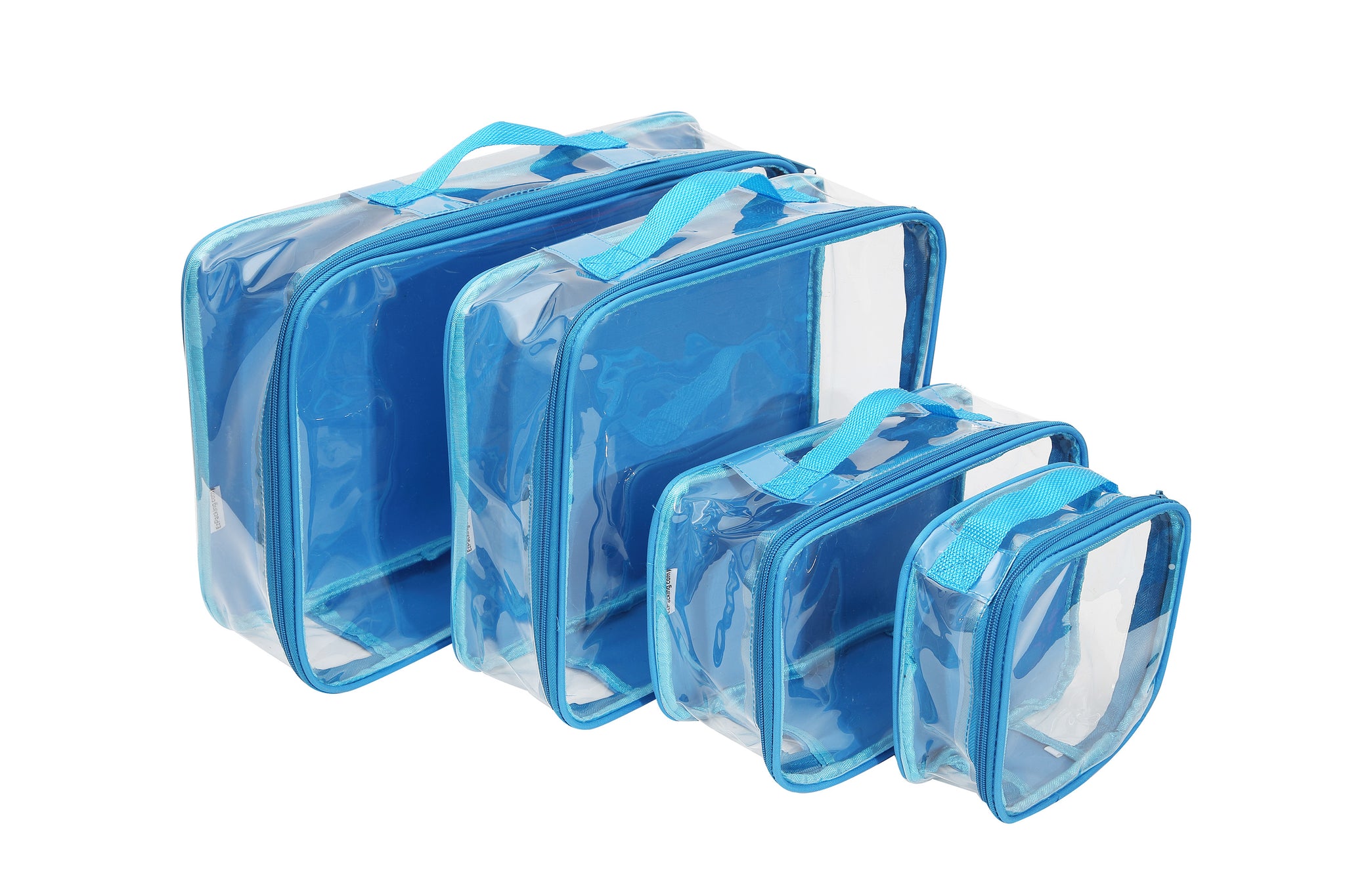 Clear Packing Cubes for Carry-on (4PC Set) - Transparent PVC