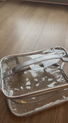 clear cosmetic or toiletry bag for storage